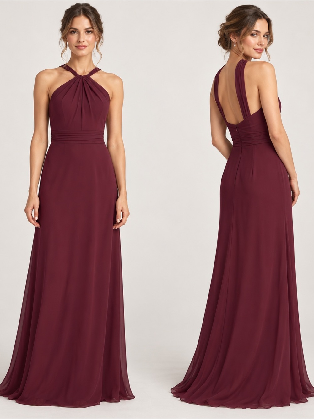 Jenny Packham Halter Dress Size 10 NWT Chiffon Sleeveless Bridesmaid Prom JP1034